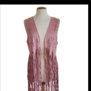 ๐NWT! BOHO LOVE BY DESIGN SUEDE FRINGE VEST